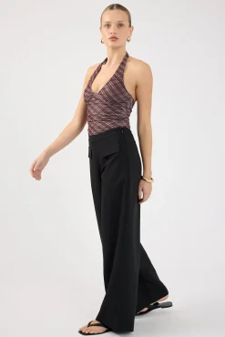 Luca Pocket Tailored Pants Black