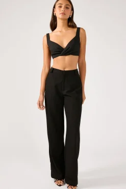 Luca V Neck Bralette Black