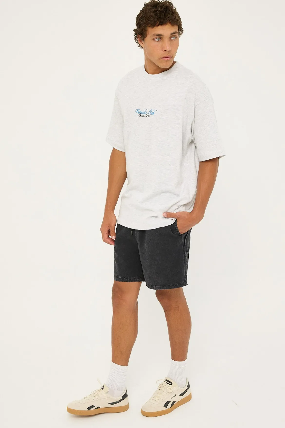 Lucas Elastic Waist Carpenter Short Washed Black