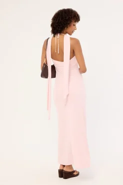 Luccia Scarf Maxi Dress Pink