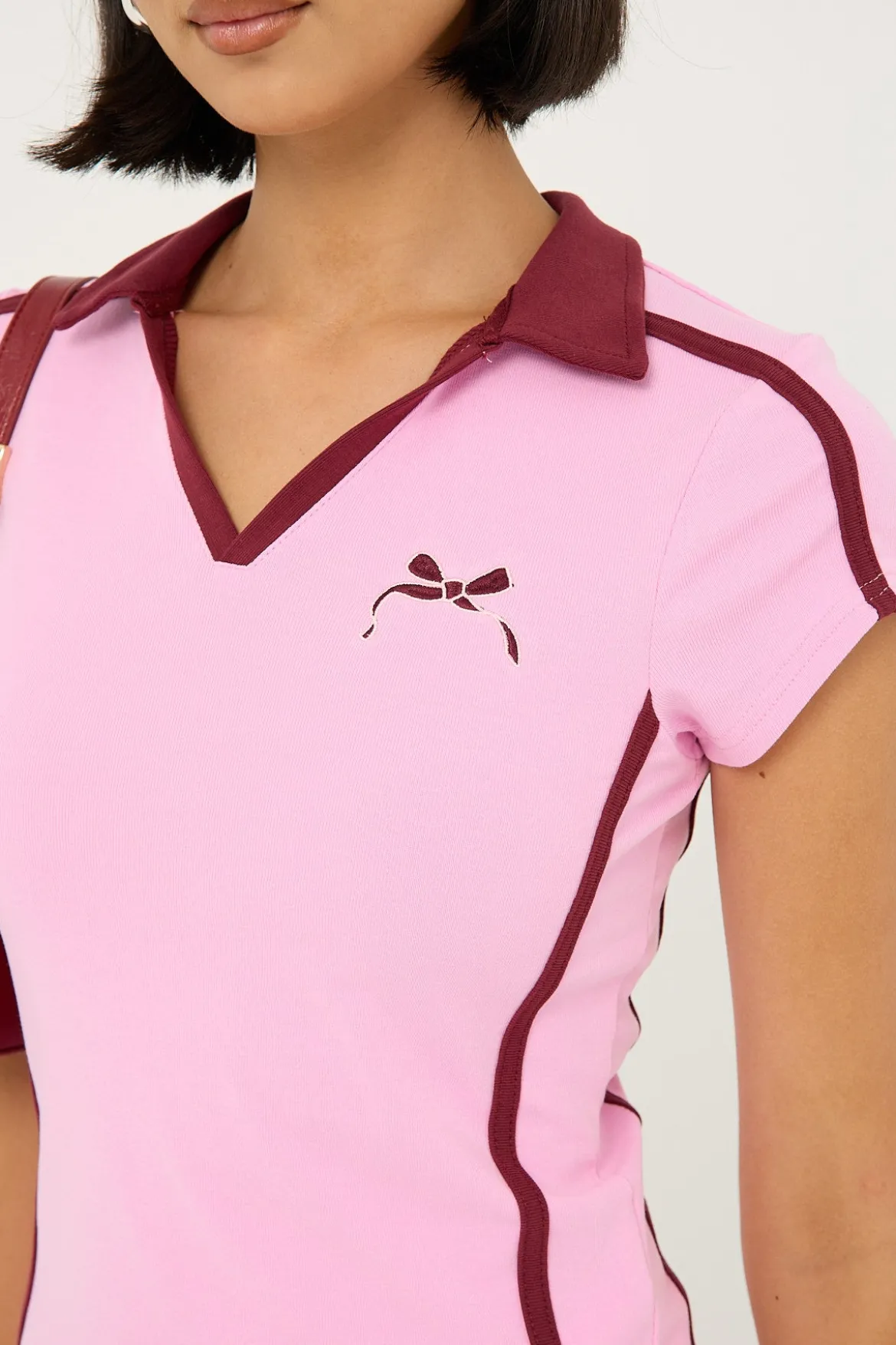 Lucky Polo Tee Pink