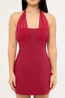 Lula Halter Mini Dress Red