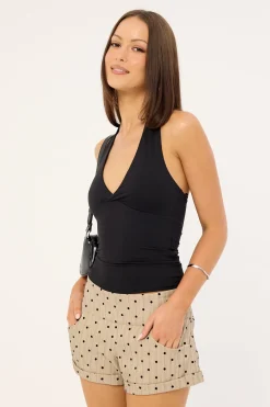 Lumin Shorts Polka Pinstripe Beige