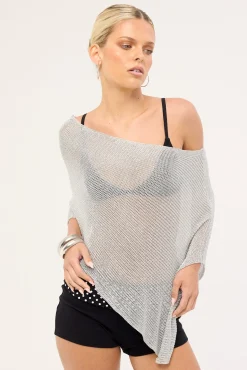 Luminous Poncho Silver