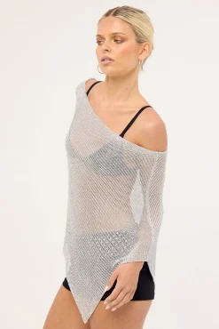 Luminous Poncho Silver