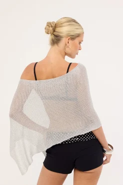 Luminous Poncho Silver