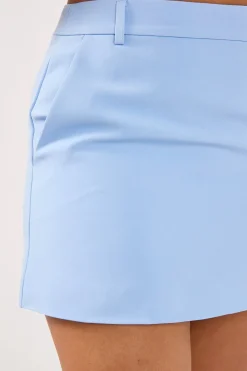 Luna High Rise Mini Skirt Blue