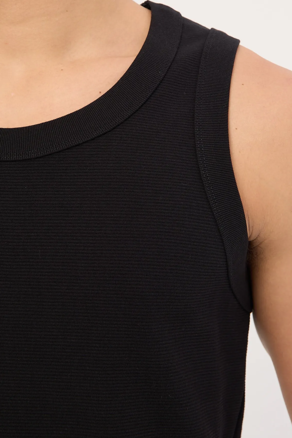 Luxe Ottoman Singlet Black