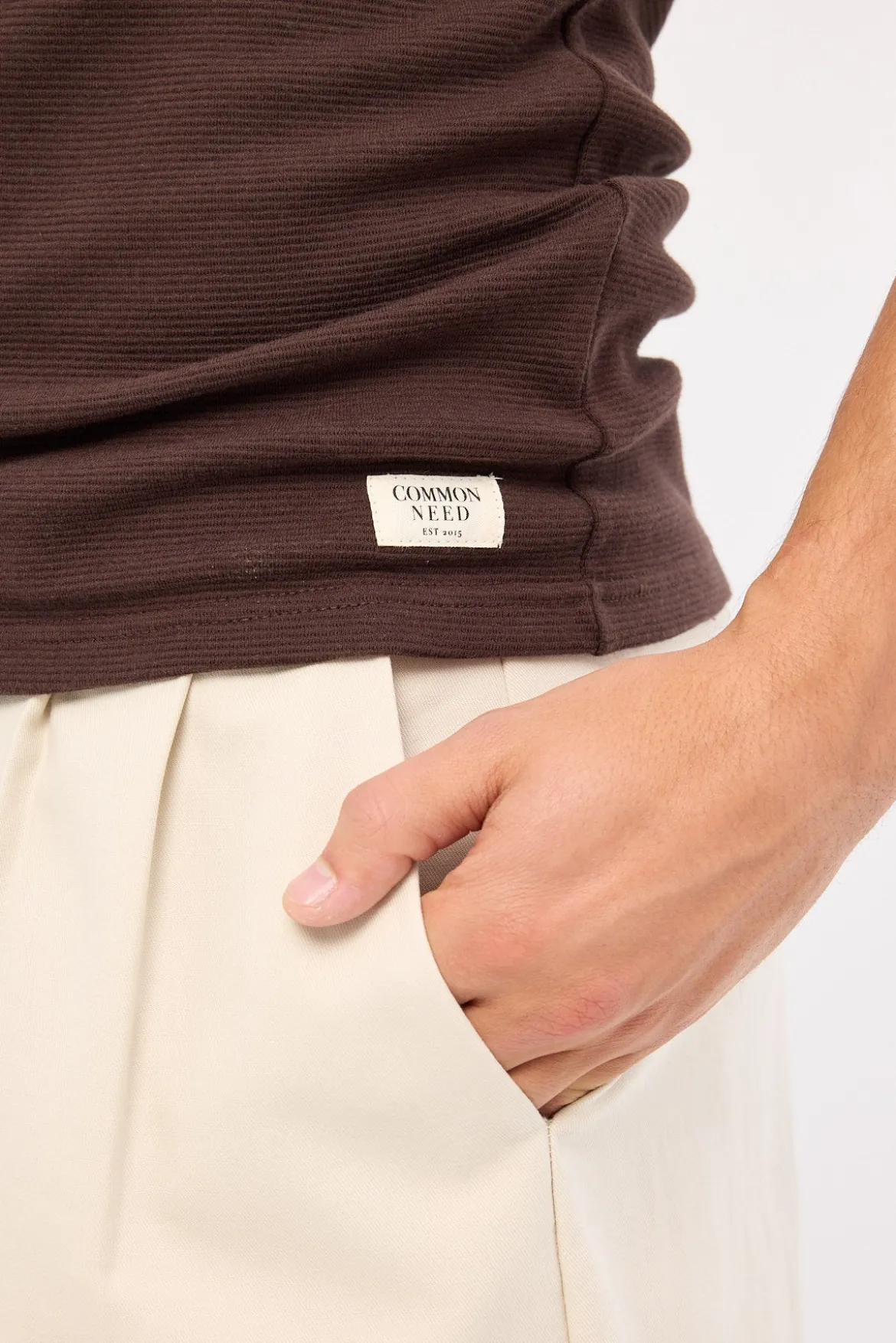 Luxe Ottoman Singlet Coffee Brown