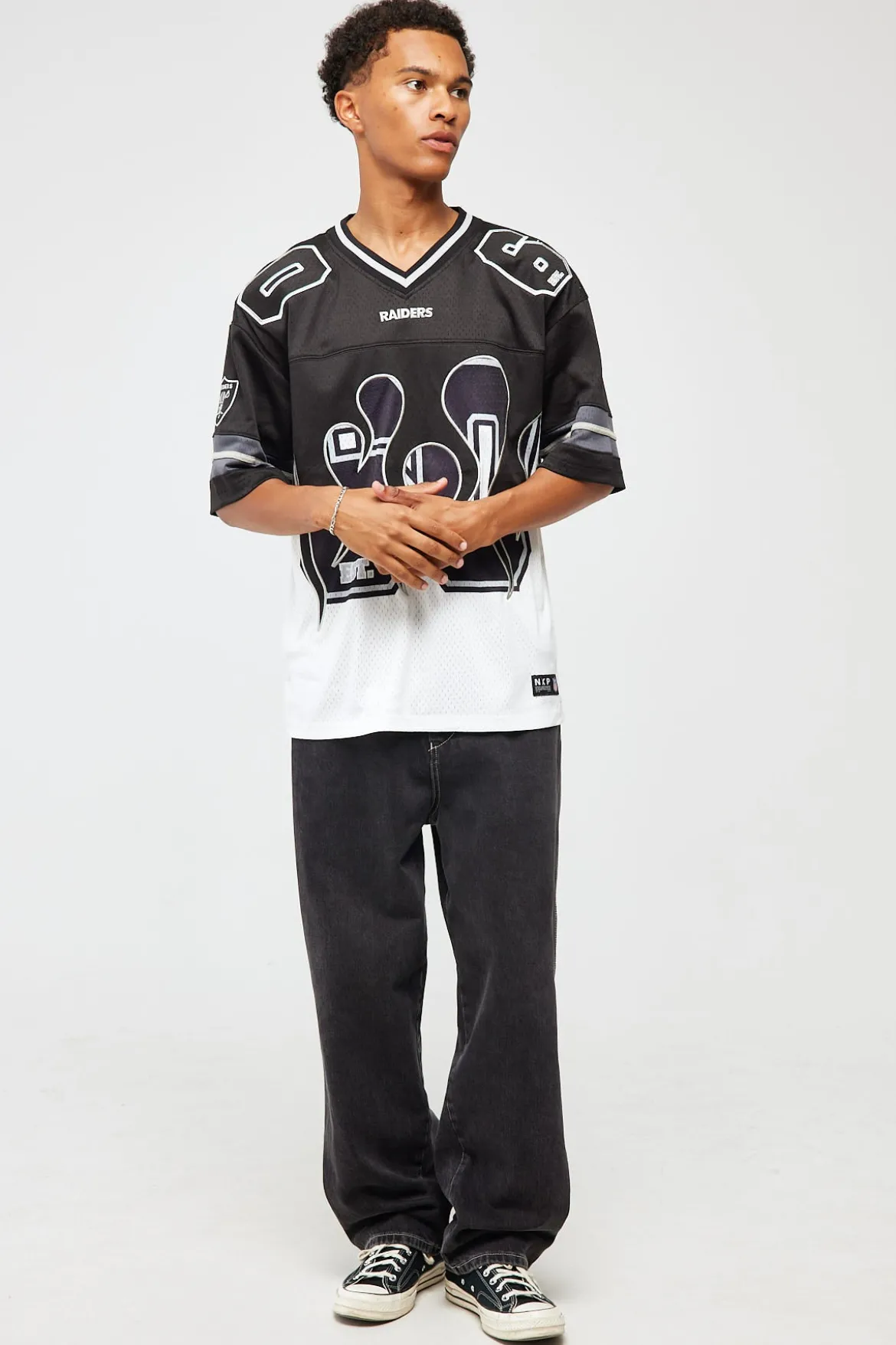 LV-Raiders Flame Jersey Black/White