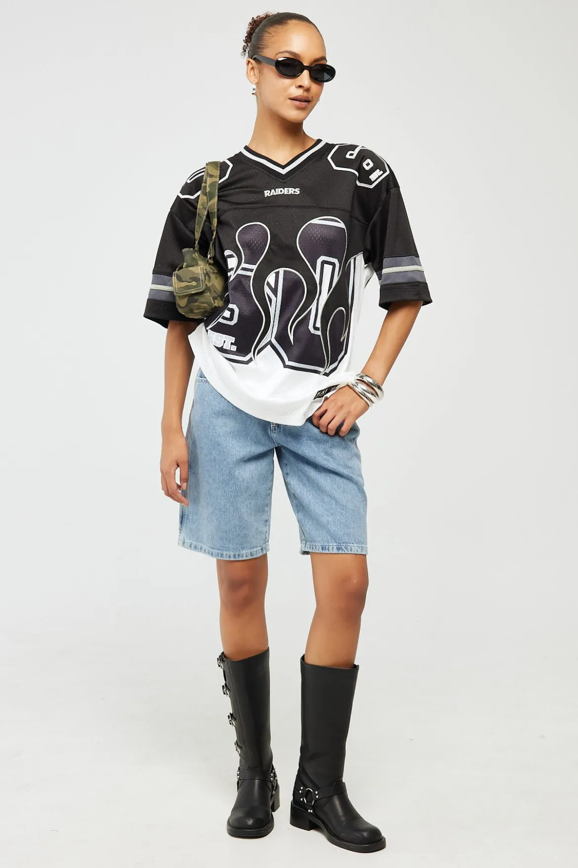 LV-Raiders Flame Jersey Black/White