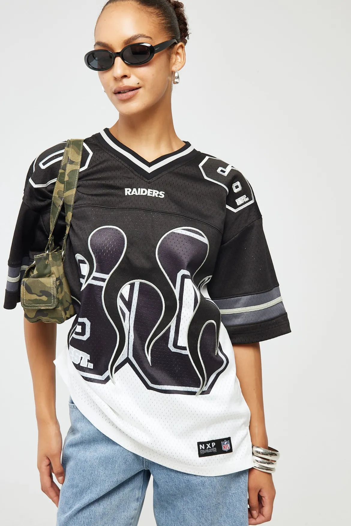 LV-Raiders Flame Jersey Black/White