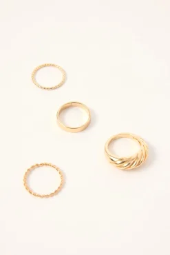 Lyla Ring Pack Gold