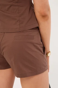 Lyra Pocket Shorts Brown Choc