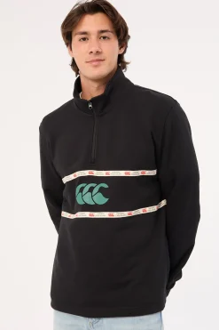 M Heritage Quarter Zip Jet Black