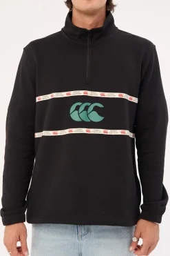 M Heritage Quarter Zip Jet Black