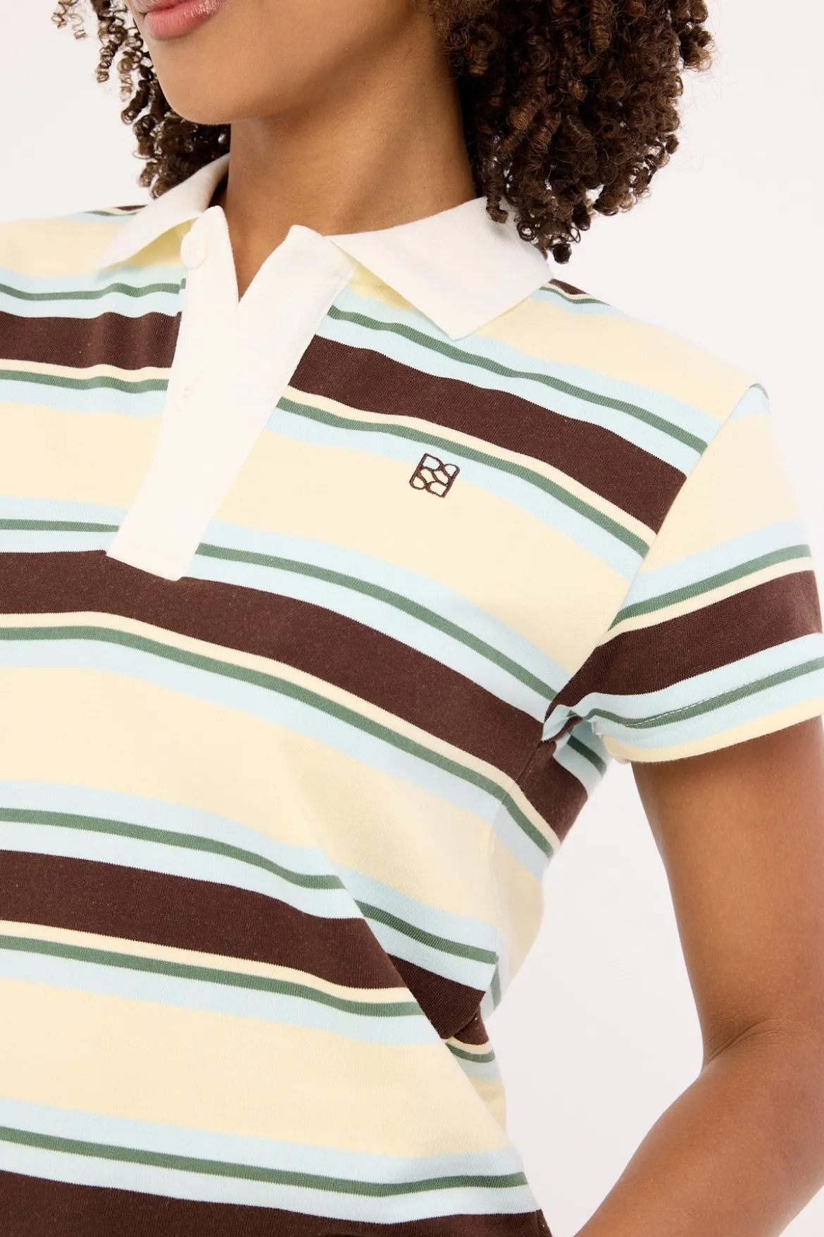 Maddox Polo T-shirt Butter Stripe