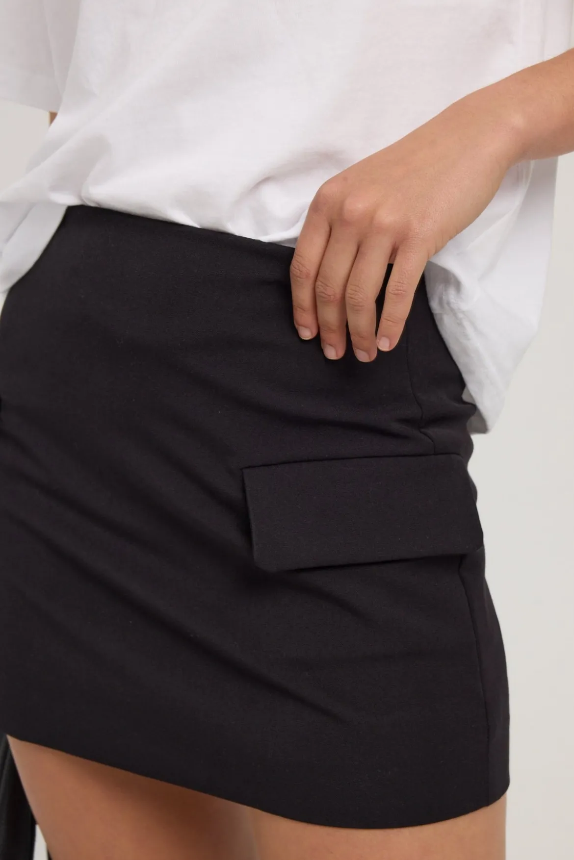 Maeve Tailored Mini Skirt Black
