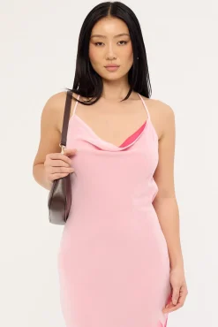 Magnolia Bloom Maxi Dress Pink Print