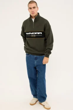 Maison 1/4 Zip Sweat Grey