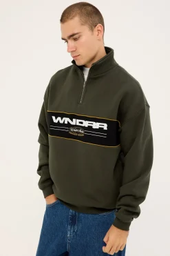 Maison 1/4 Zip Sweat Grey