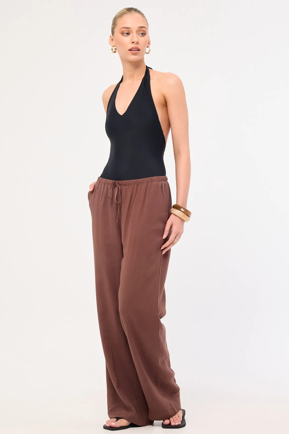Majorca Elastic Pant Brown