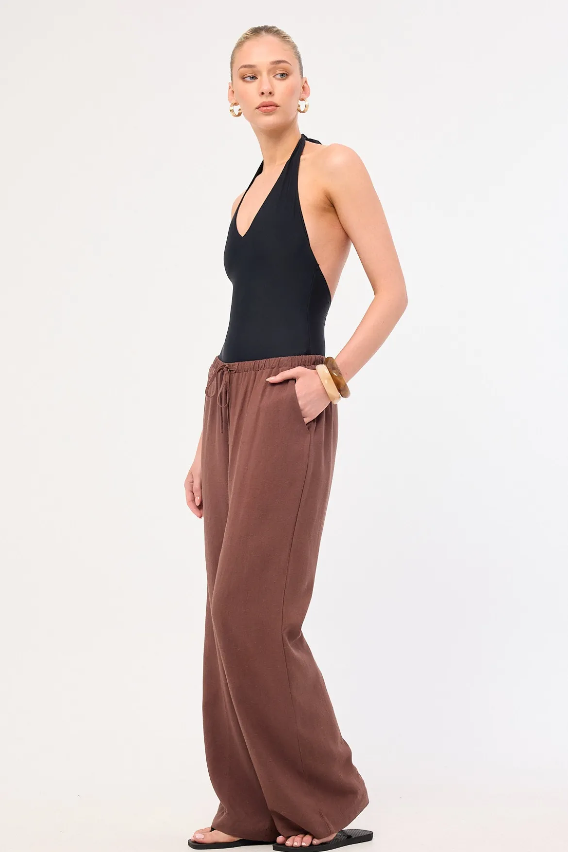 Majorca Elastic Pant Brown