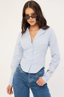 MARA STRIPE SHIRT Blue Stripe