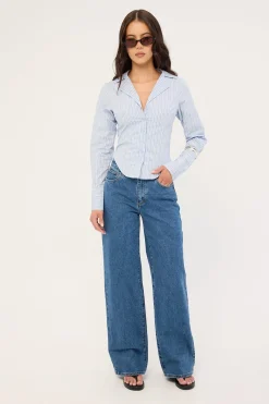 MARA STRIPE SHIRT Blue Stripe