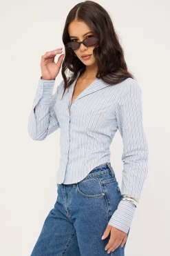 MARA STRIPE SHIRT Blue Stripe