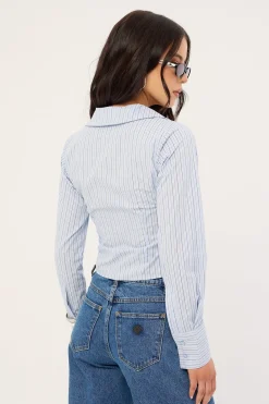 MARA STRIPE SHIRT Blue Stripe