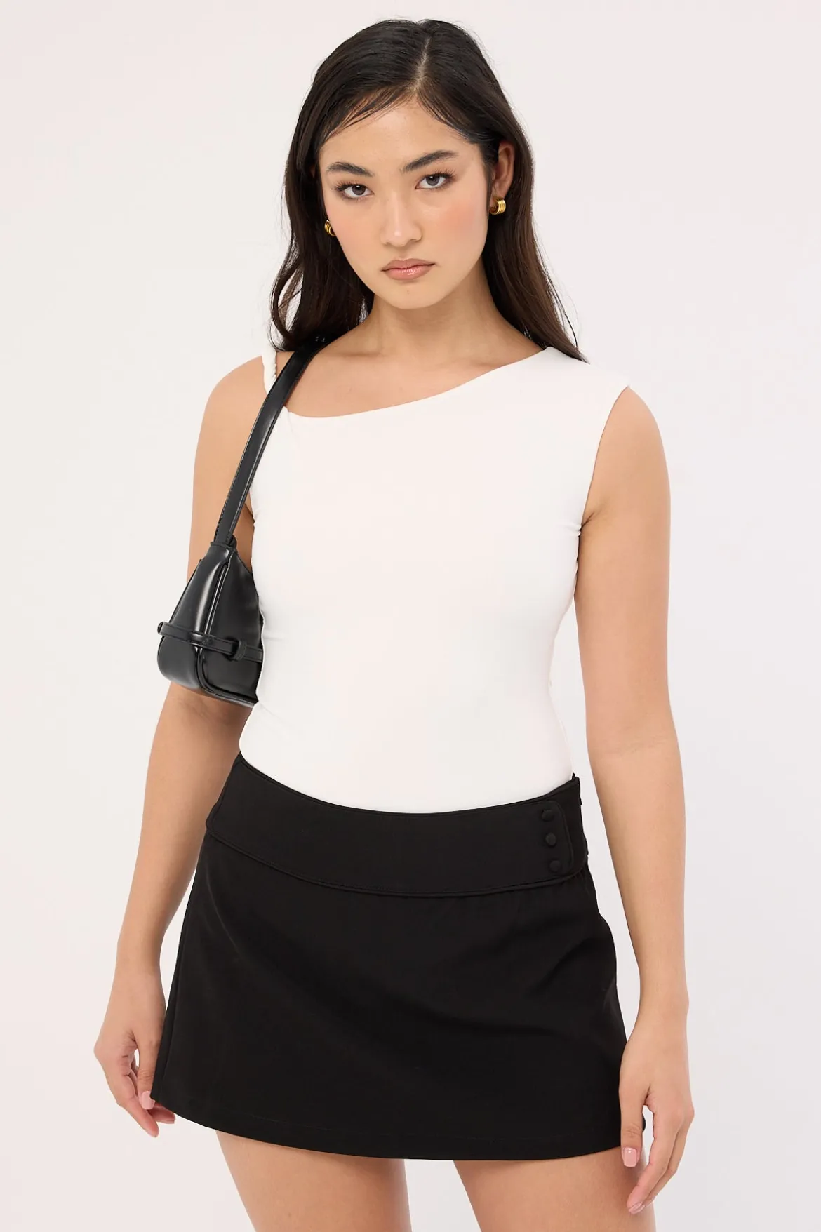 Marcia Mid Rise Skirt Black