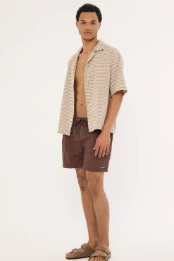 Marine Swim Short Choc Brown