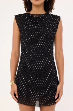 Mariner Mini Dress Noir Polka