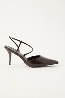 Marisol Stiletto Heel Chocolate Shine