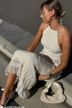 Marisole Gathered Maxi Skirt Cream