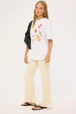 Marisole Mid Rise Pant Cream
