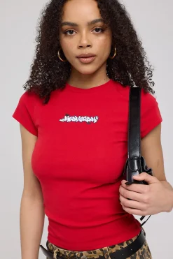 Marker Baby Tee Red