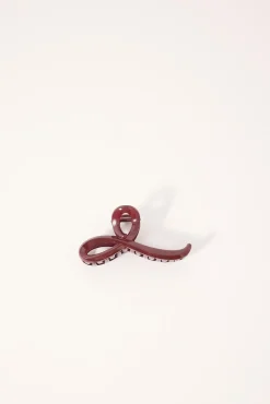 Marley Hair Claw Clip Burgundy