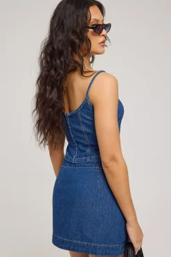 Marley Wrap Skirt Union Blue
