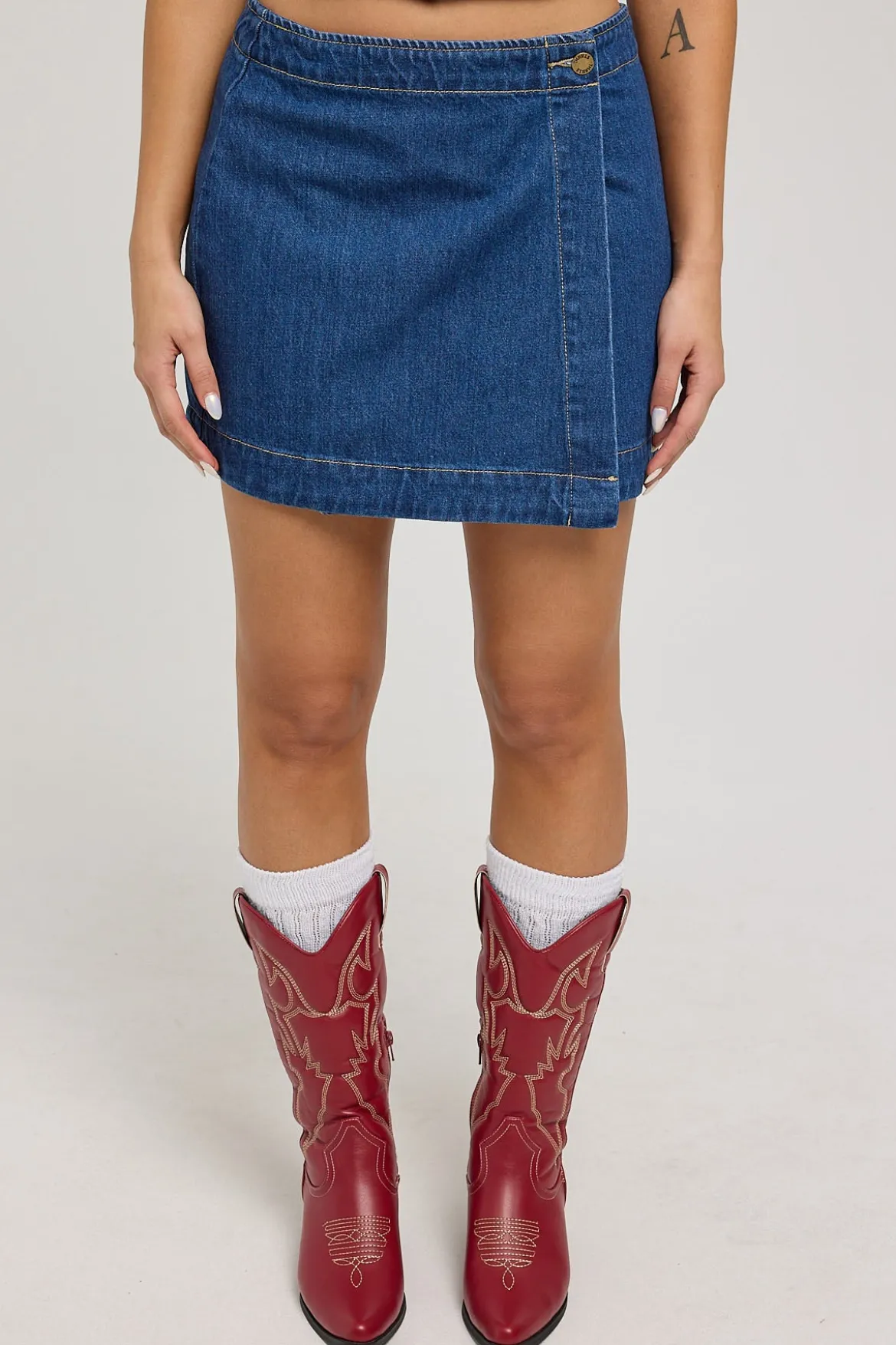 Marley Wrap Skirt Union Blue