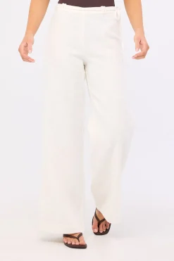 Marlo Mid Rise Menorca Pant White