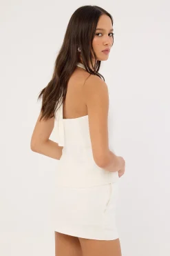 Marlo Mid Rise Menorca Skort White