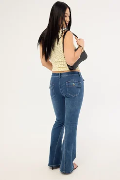 Mary-Kate Jean Mid Blue Denim