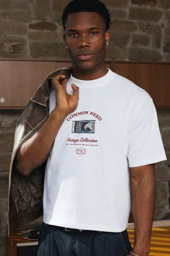 Matchbox Cropped Heavyweight Easy Tee White