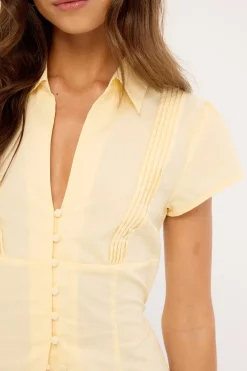 Maya Short Sleeve Blouse Butter