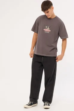 Maybe Today Tee Worn Black