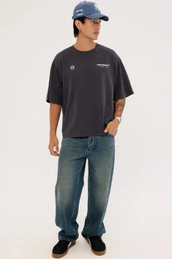 McLaren 1963 Boxy Tee Washed Black Black