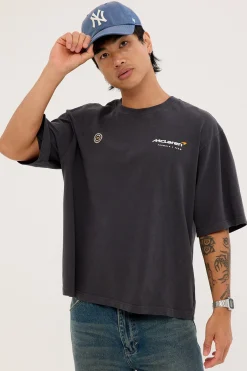 McLaren 1963 Boxy Tee Washed Black Black