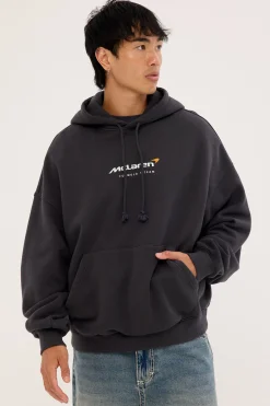 McLaren 38 Hoodie Washed Black Washed Black